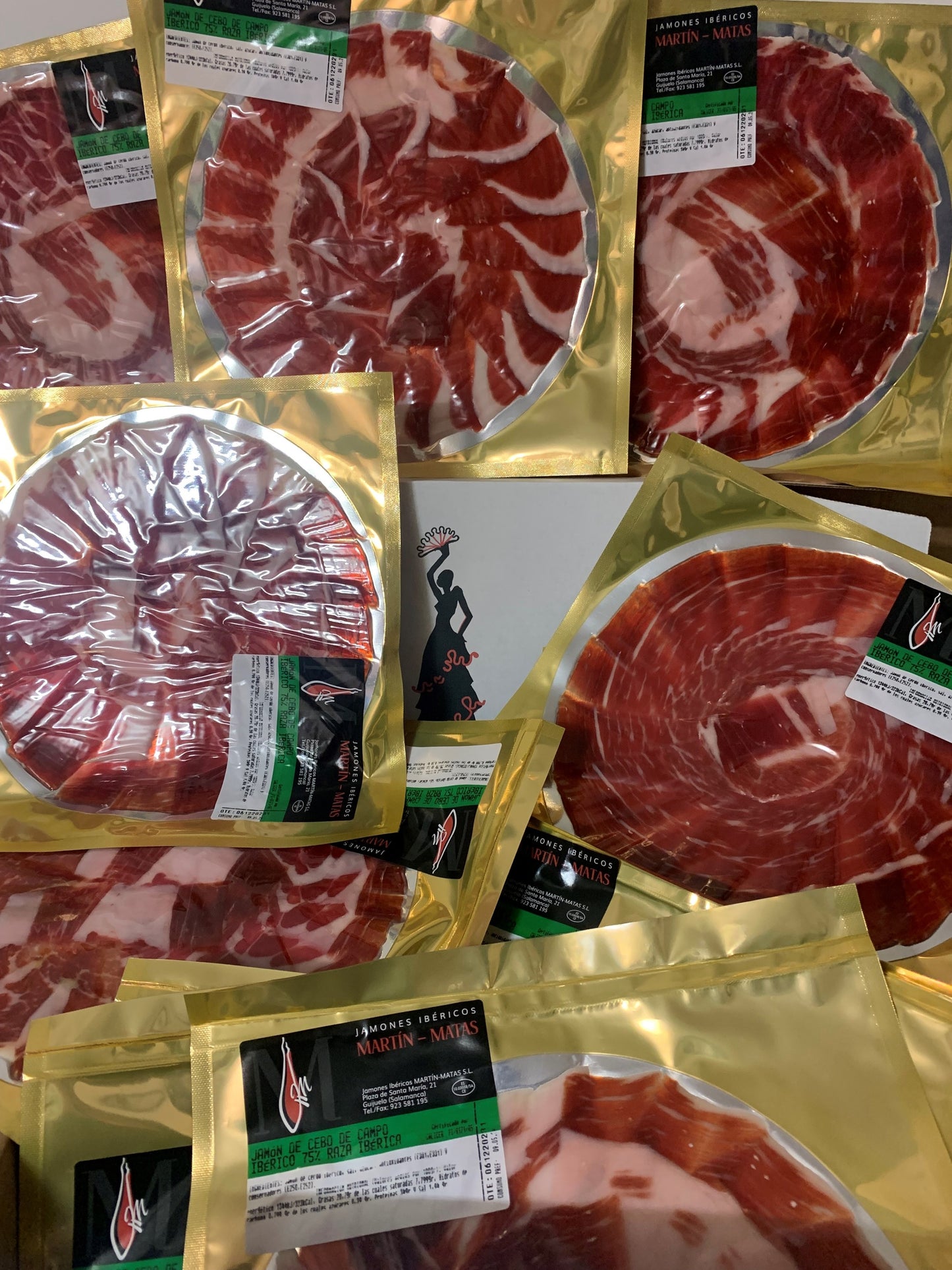 Lote 10 sobres de jamón